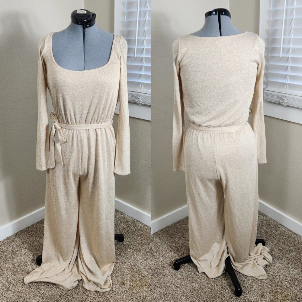 Rachel Pally Wide Leg Swtr Jumpsuit Rachel Pally Sweater Jumpsuit Gold Size L
